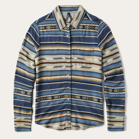 Stetson Indigo Serape Print Shirt