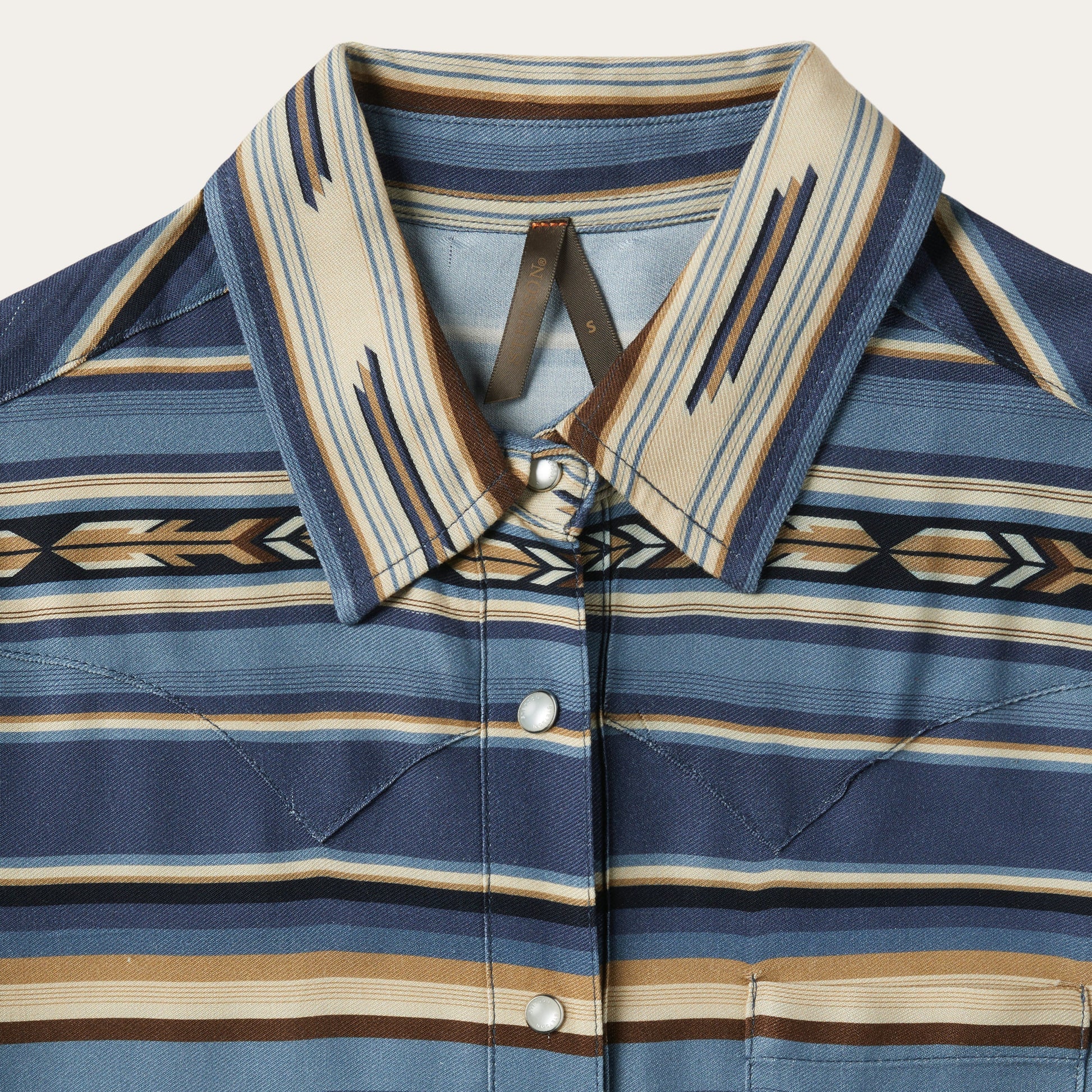 Stetson Indigo Serape Print Shirt