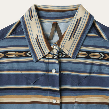 Stetson Indigo Serape Print Shirt