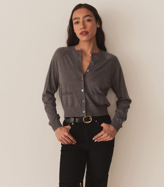 DÔEN Women Celine Cardigan - Grey