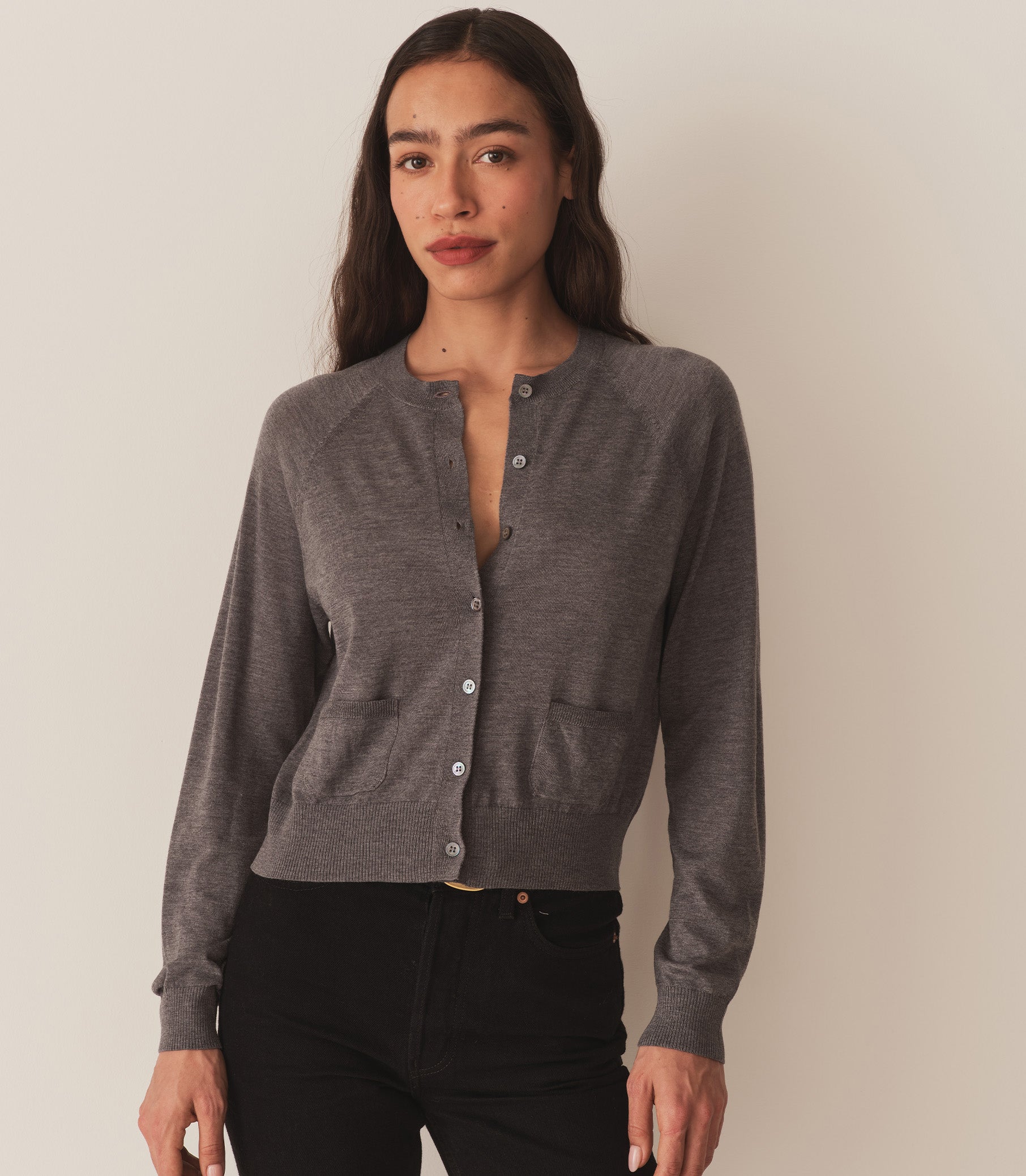 DÔEN Women Celine Cardigan - Grey