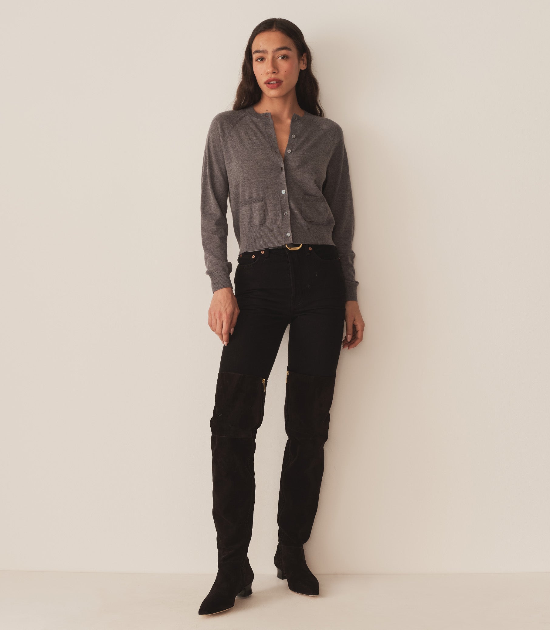 DÔEN Women Celine Cardigan - Grey
