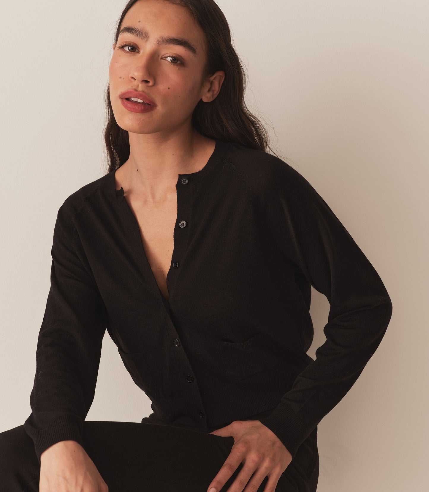 DÔEN Women Celine Cardigan - Black