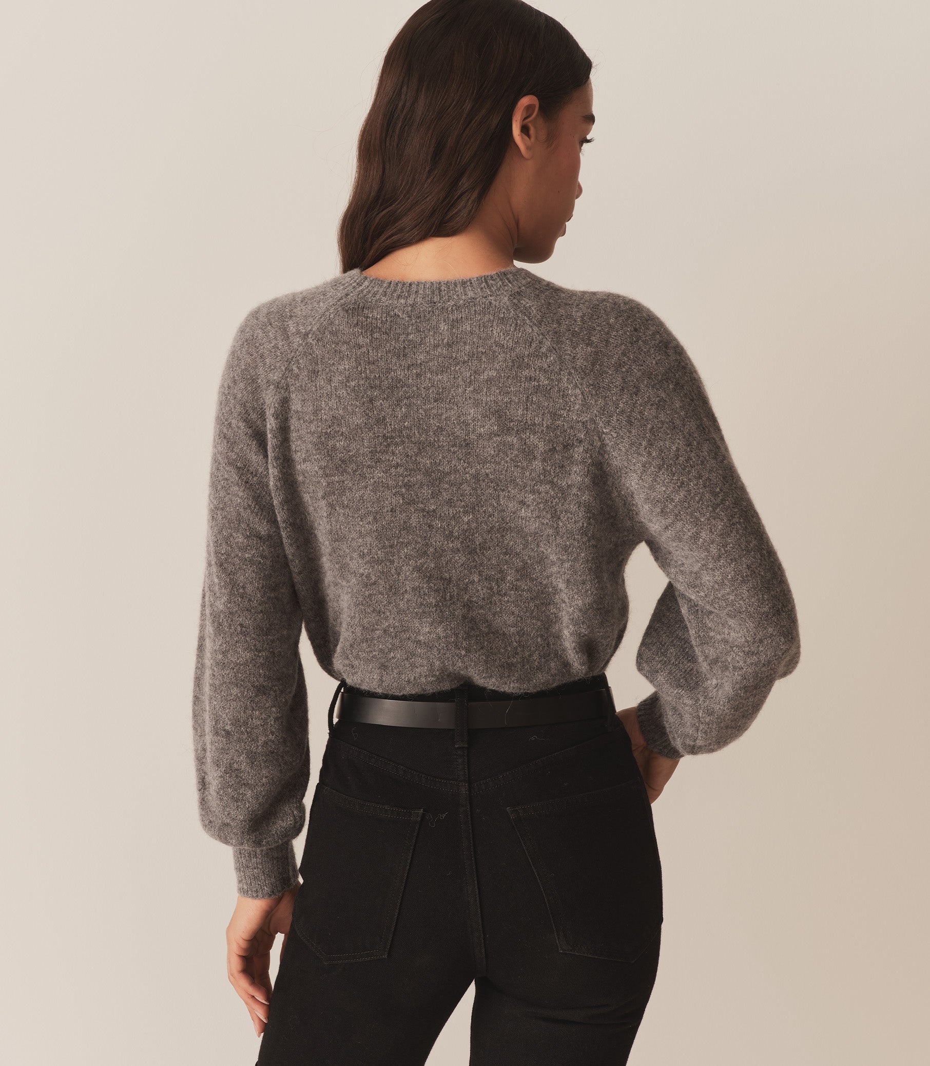 DÔEN Women Marsena Sweater - Dark Heather Grey