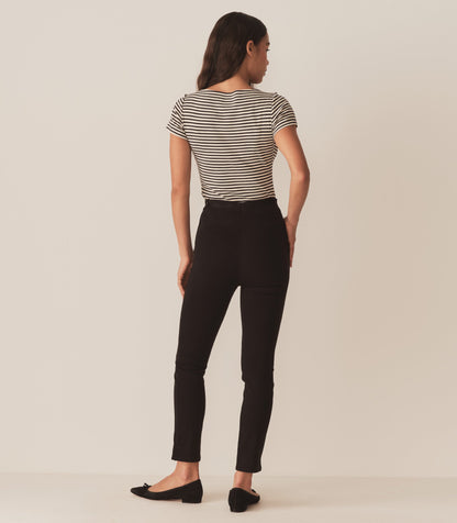 DÔEN Women Pauline Tee - Black Venetia Stripe