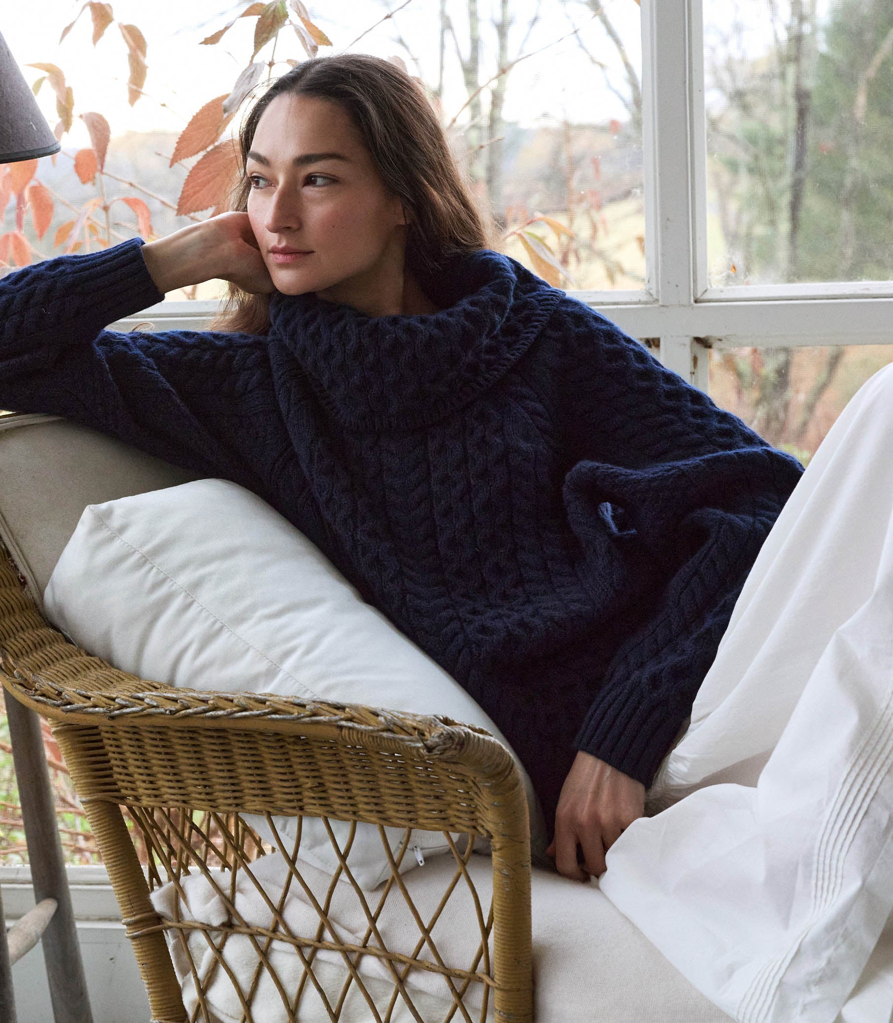 DÔEN Women Gillian Sweater - Navy