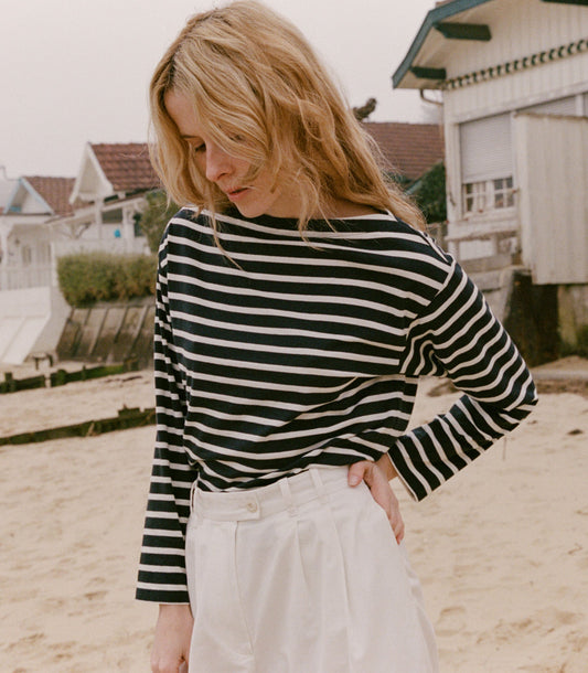 DÔEN Women Irene Tee - Breton Stripe