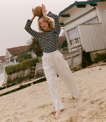 DÔEN Women Irene Tee - Breton Stripe