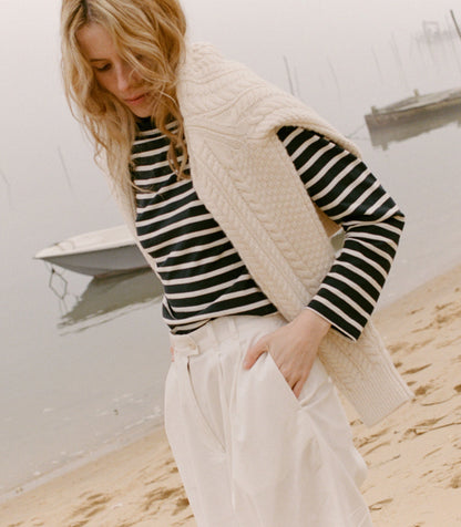 DÔEN Women Irene Tee - Breton Stripe