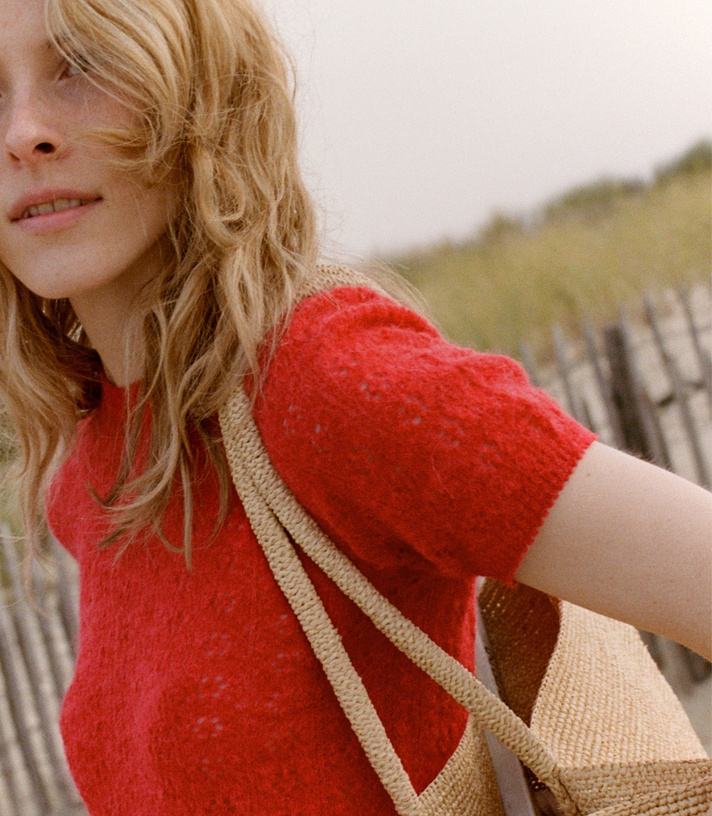 DÔEN Women Monica Sweater - Cherry Red