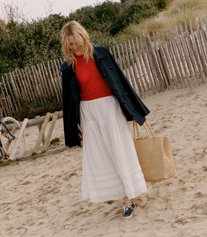 DÔEN Women Monica Sweater - Cherry Red