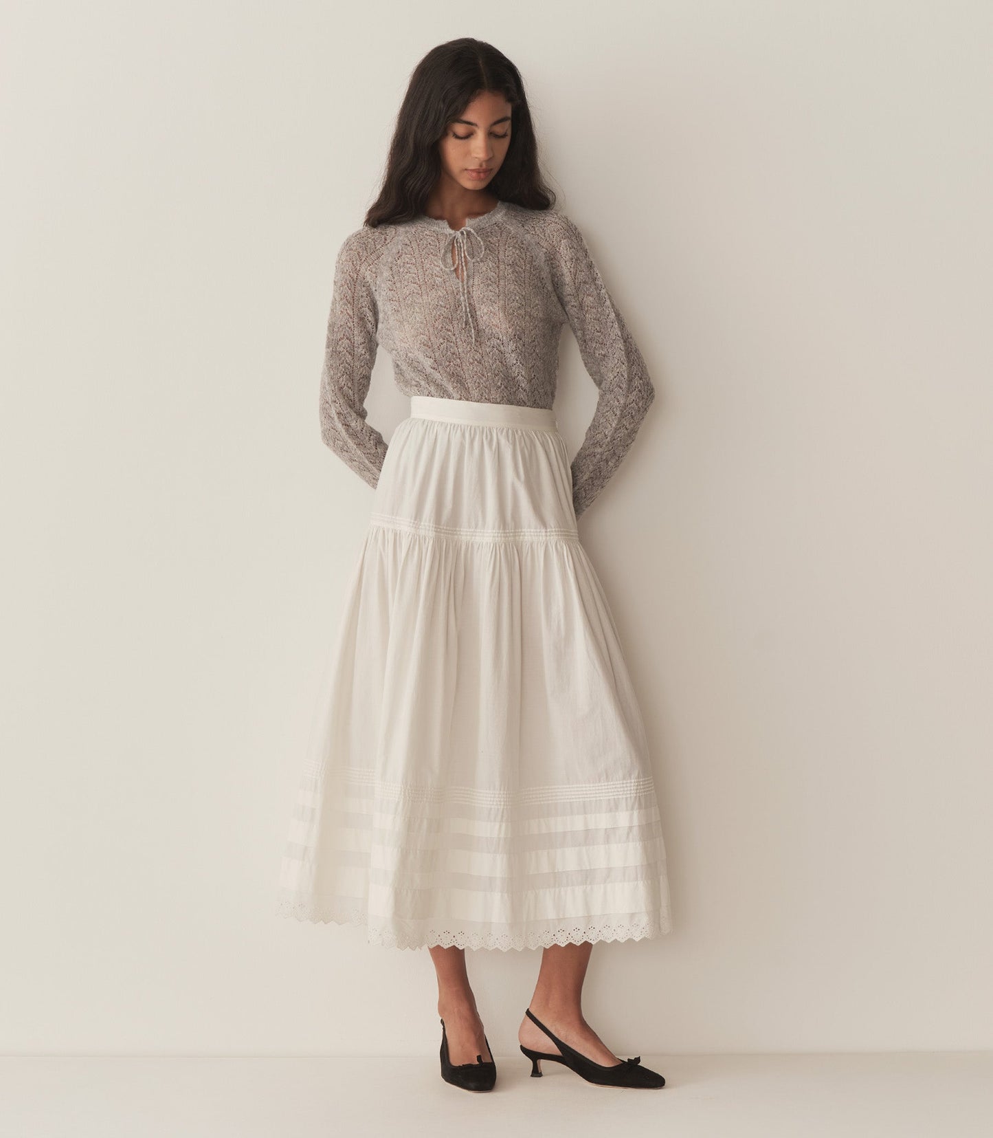 DÔEN Women Ophira Sweater - Light Heather Grey