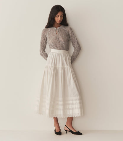 DÔEN Women Ophira Sweater - Light Heather Grey