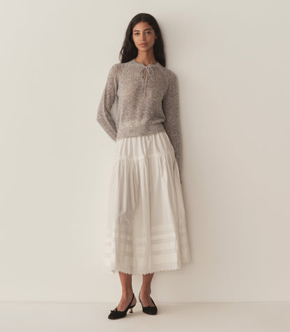 DÔEN Women Ophira Sweater - Light Heather Grey