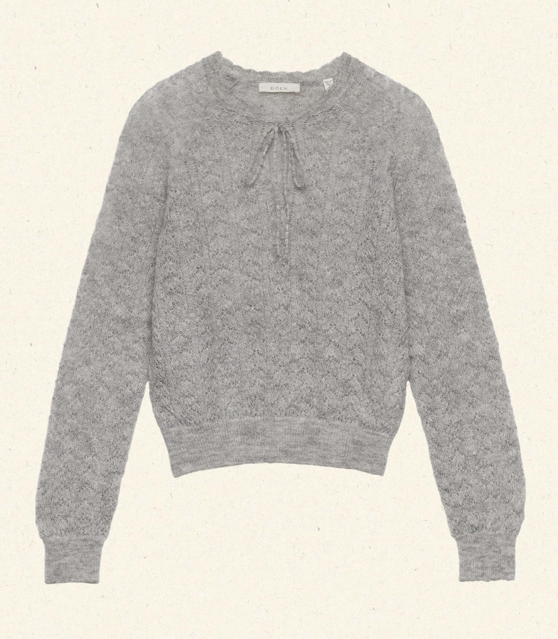 DÔEN Women Ophira Sweater - Light Heather Grey