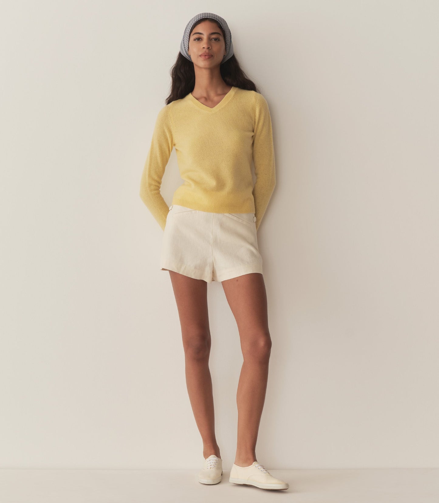 DÔEN Women Garance Cashmere Sweater - Lemon Chiffon