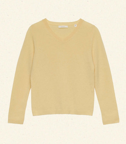 DÔEN Women Garance Cashmere Sweater - Lemon Chiffon