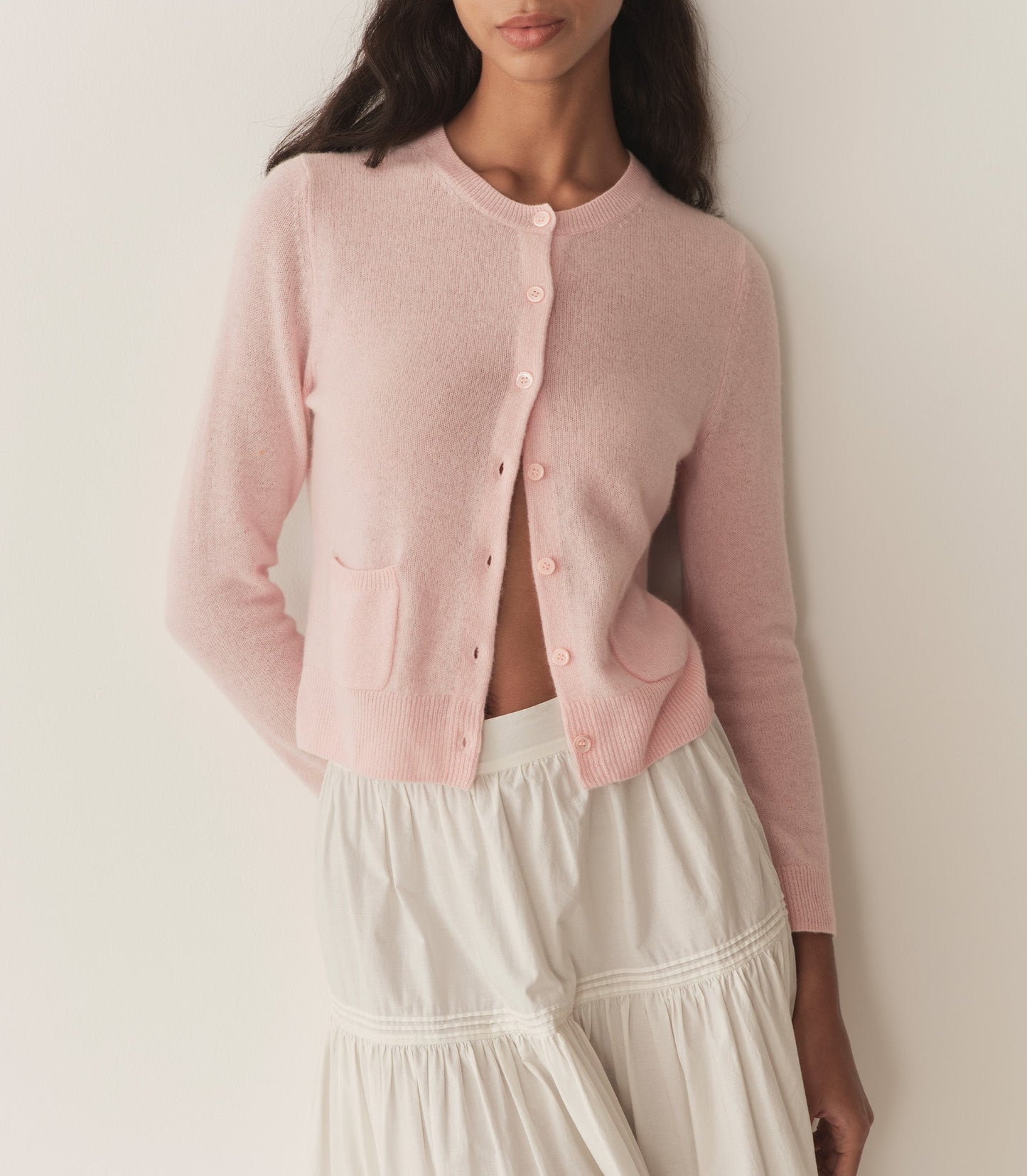 DÔEN Women Freya Cashmere Cardigan - Rosewater