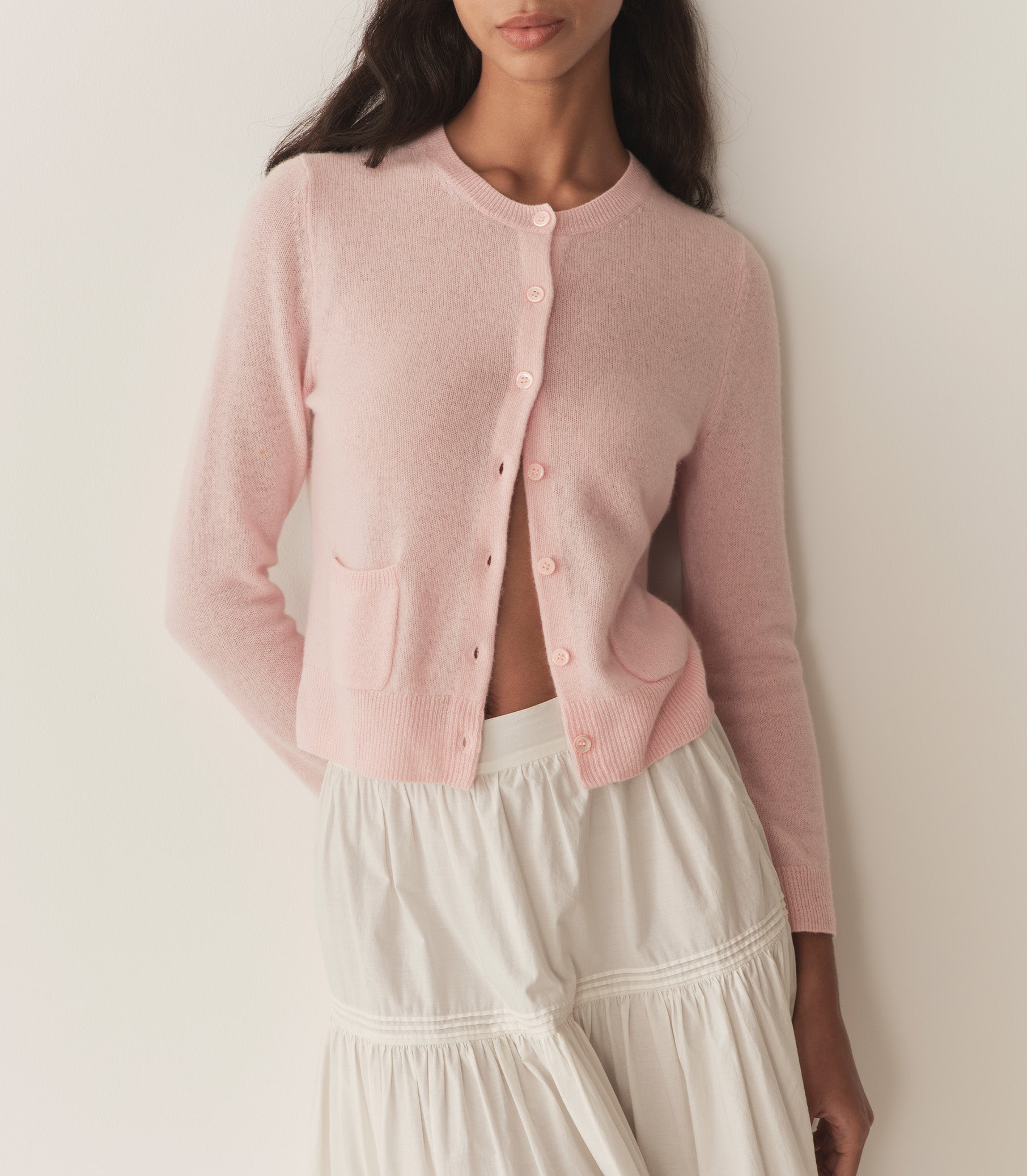 DÔEN Women Freya Cashmere Cardigan - Rosewater