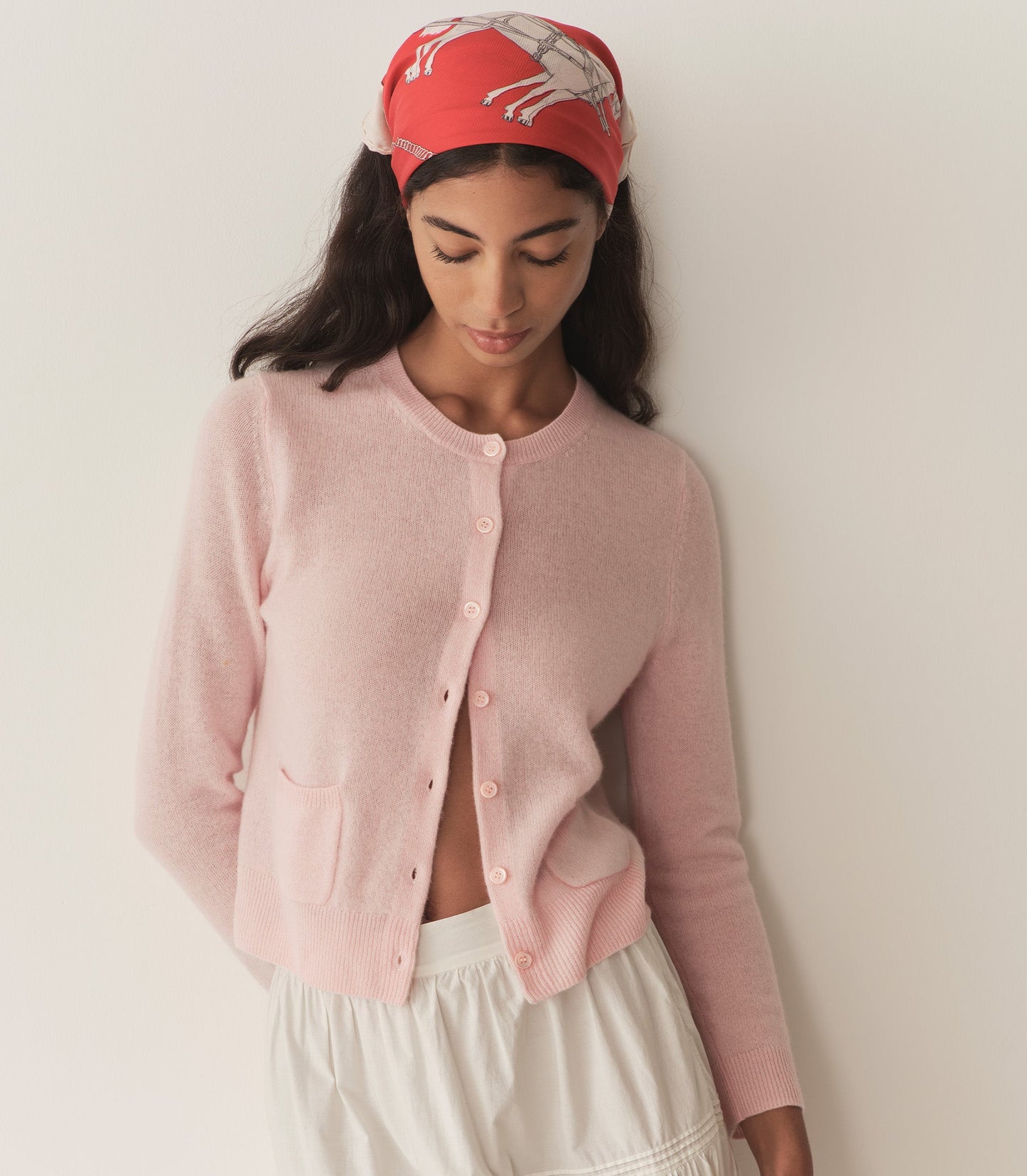 DÔEN Women Freya Cashmere Cardigan - Rosewater