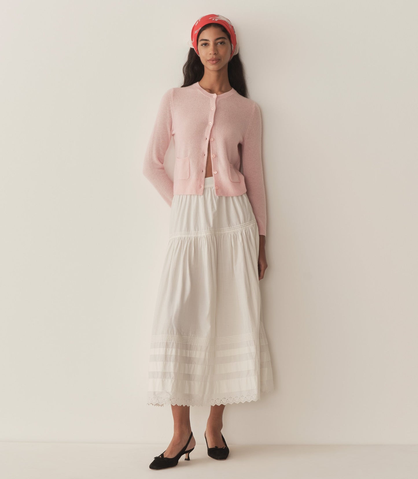 DÔEN Women Freya Cashmere Cardigan - Rosewater