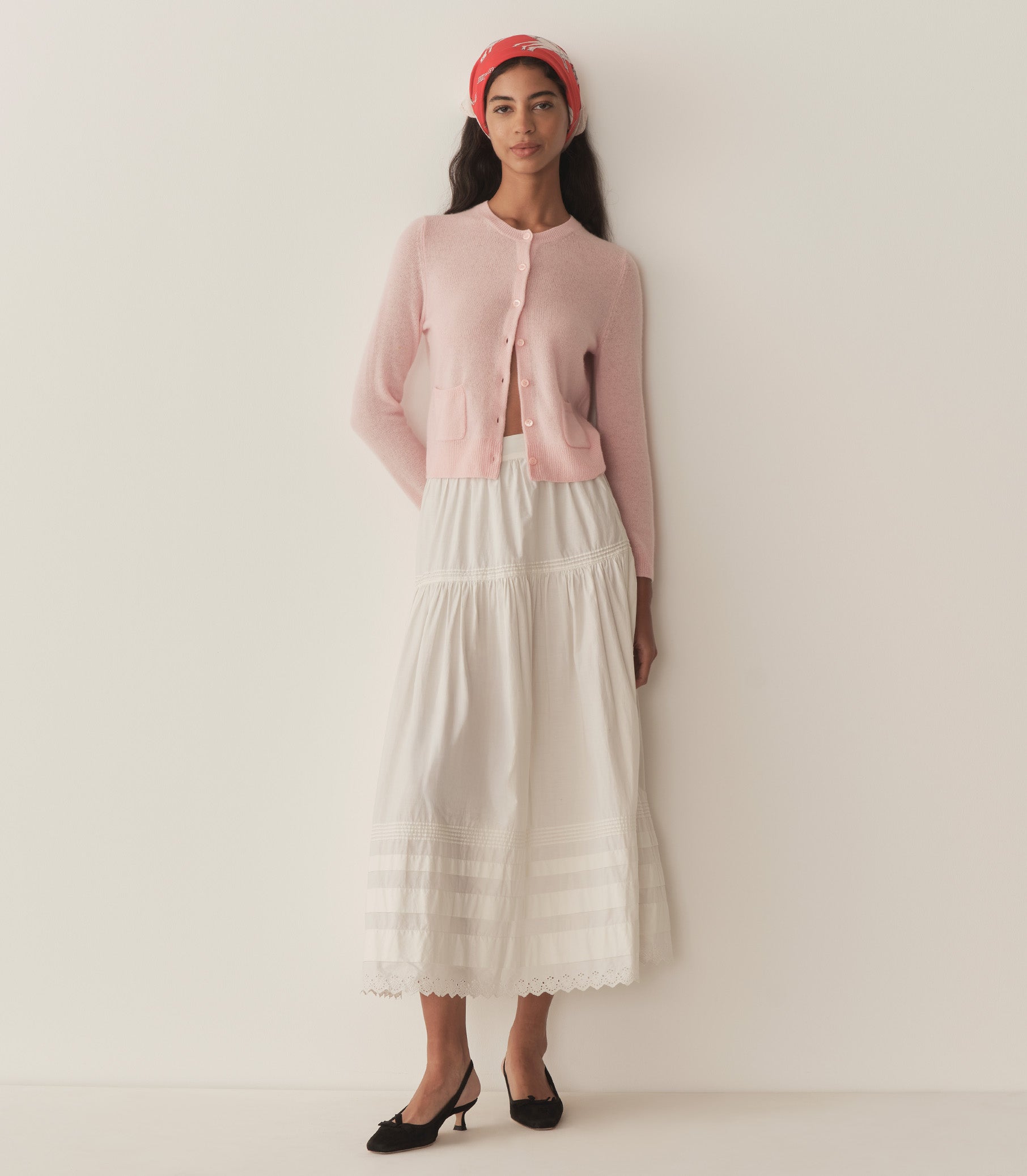 DÔEN Women Freya Cashmere Cardigan - Rosewater