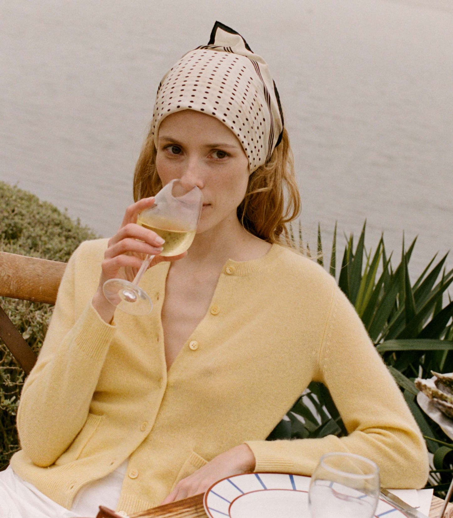 DÔEN Women Freya Cashmere Cardigan - Lemon Chiffon