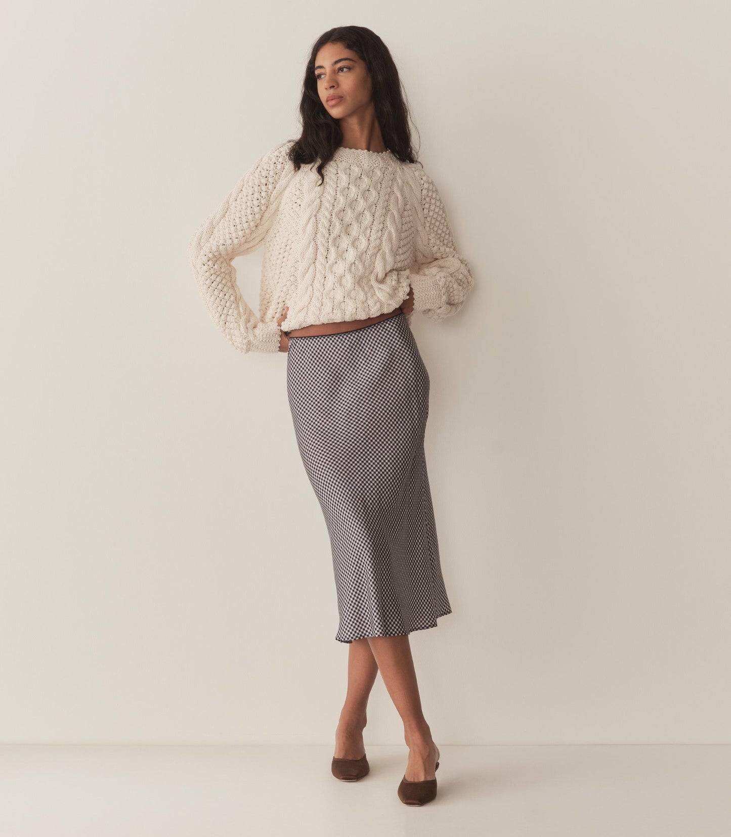 DÔEN Women Elowena Skirt - Santa Marina Gingham