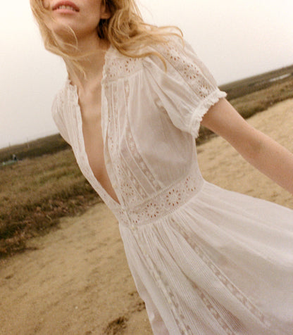 DÔEN Women Windsor Dress - Salt