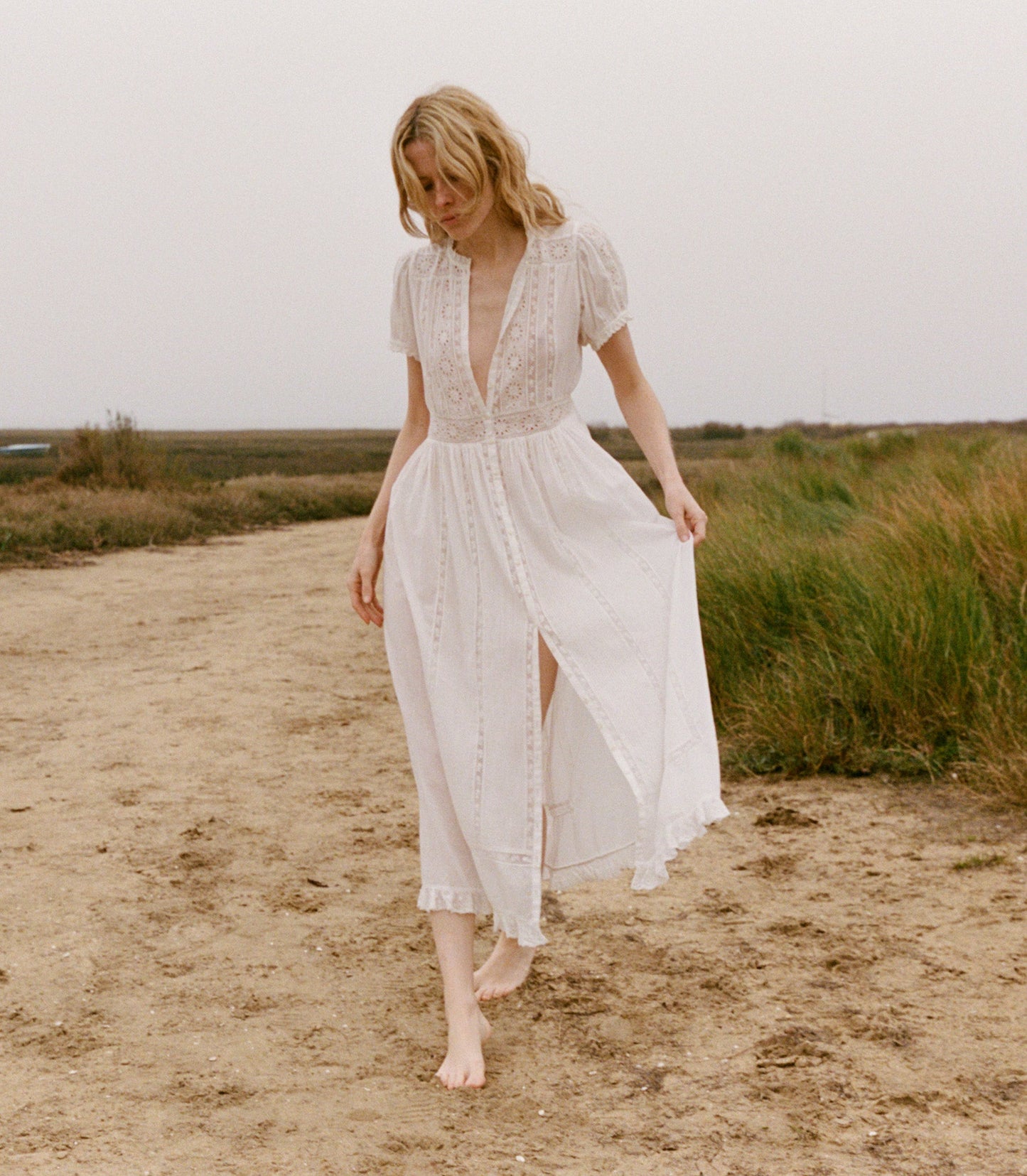 DÔEN Women Windsor Dress - Salt