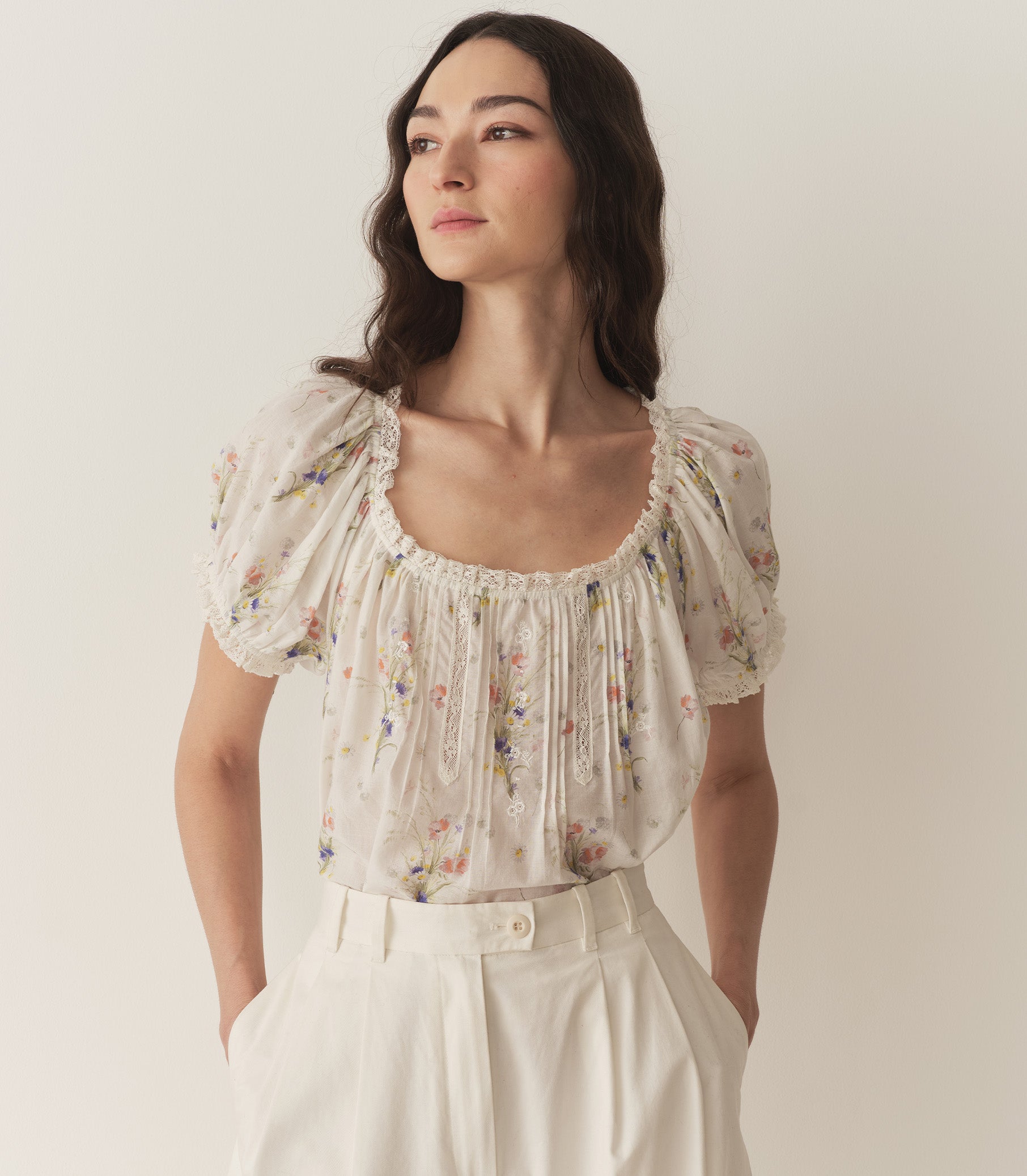 DÔEN Women Frederica Top - Painted Bouquet