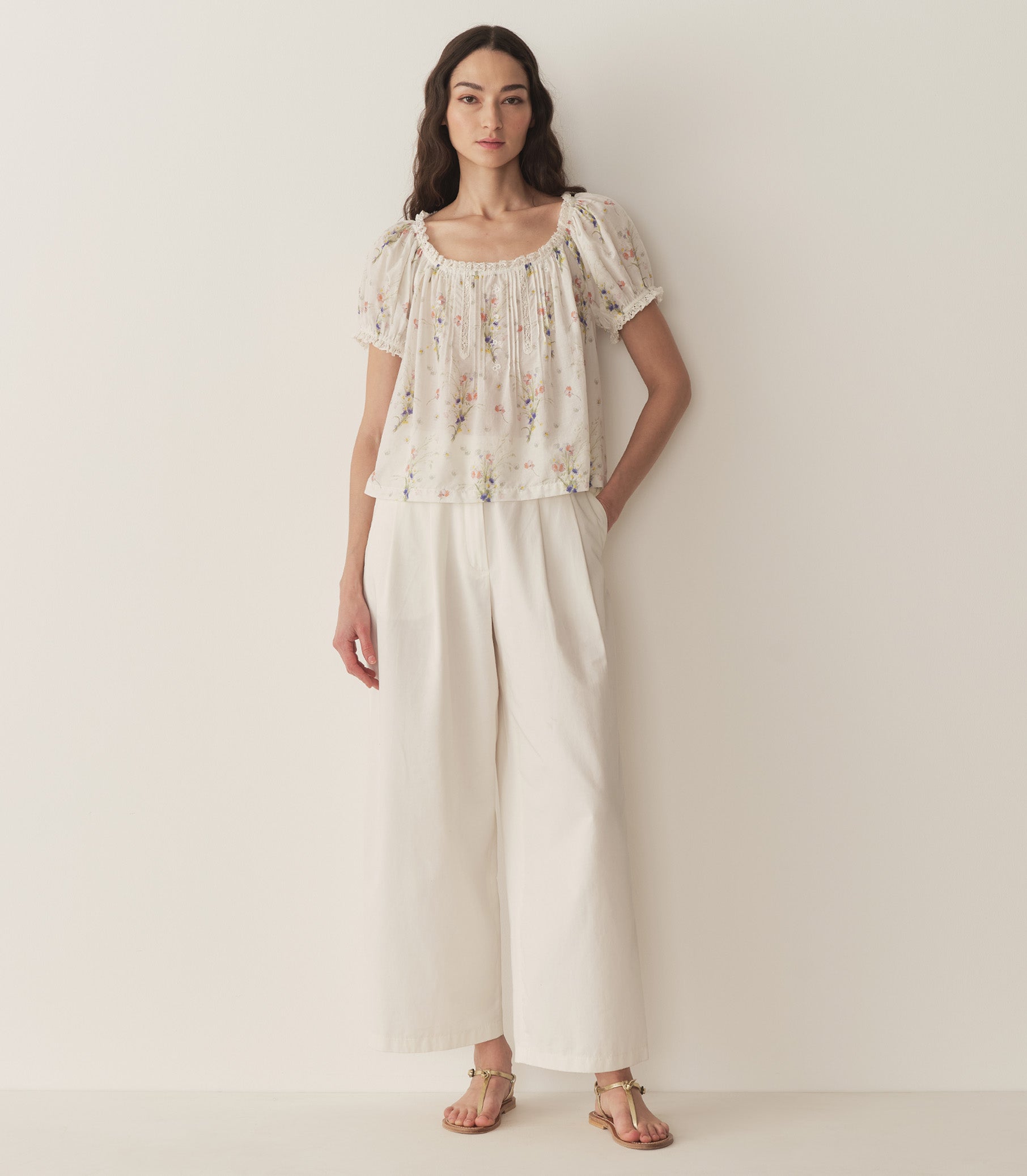 DÔEN Women Frederica Top - Painted Bouquet