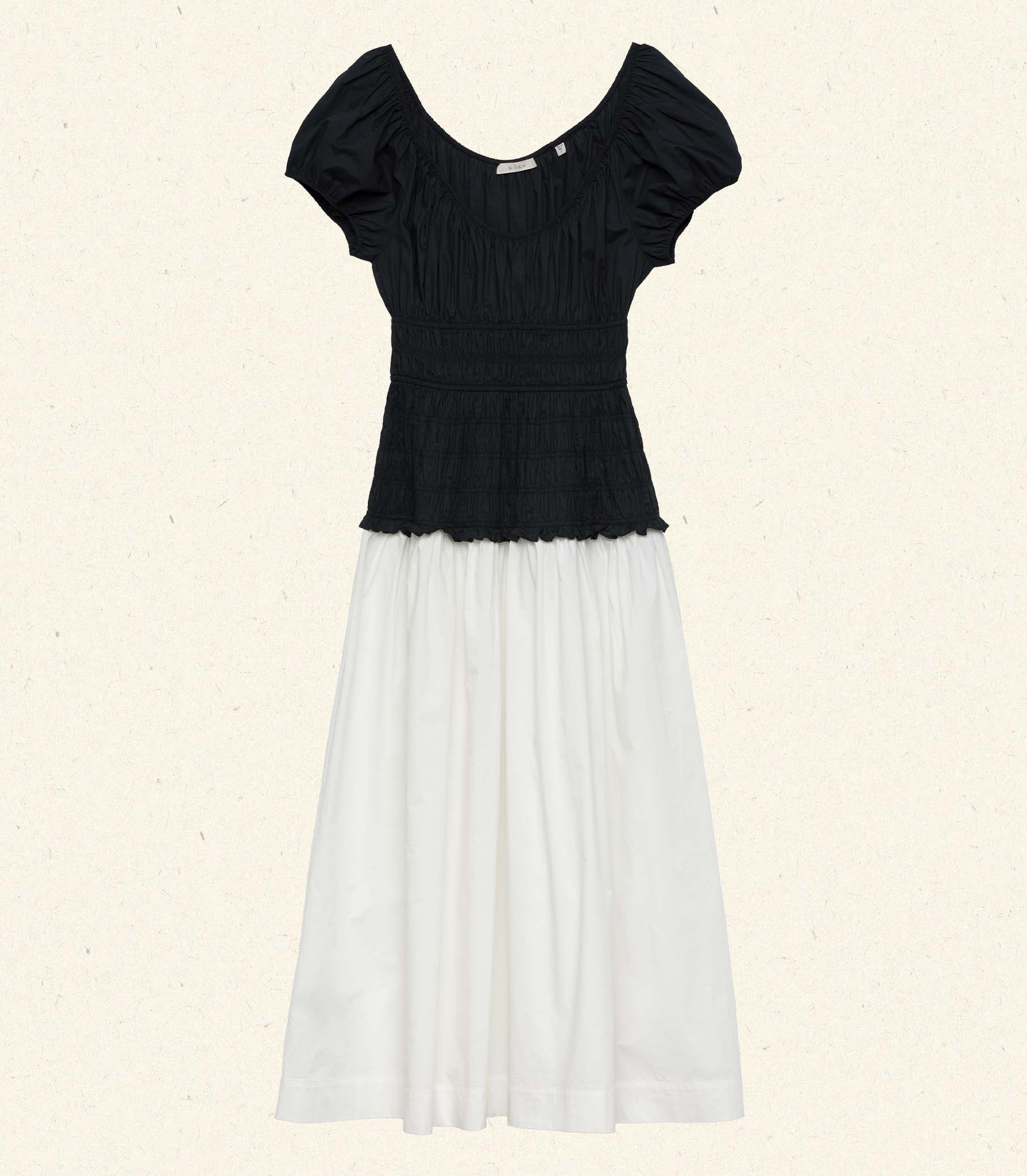 DÔEN Women Enya Dress - Black And Salt