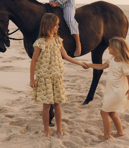 DÔEN Kids Emmie Skirt - Citron Rosier Floral