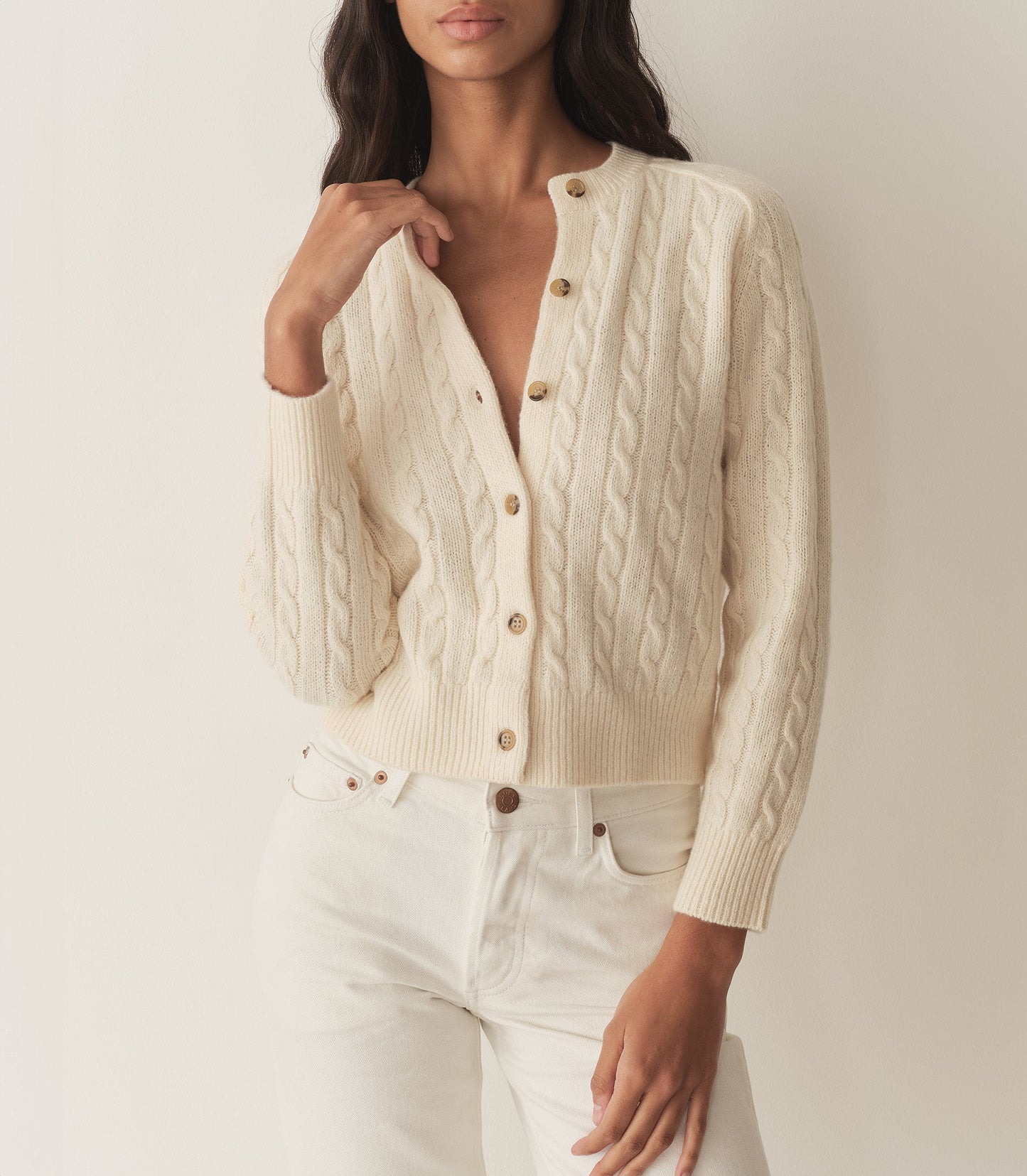 DÔEN Women Penrose Cardigan - Sea Salt