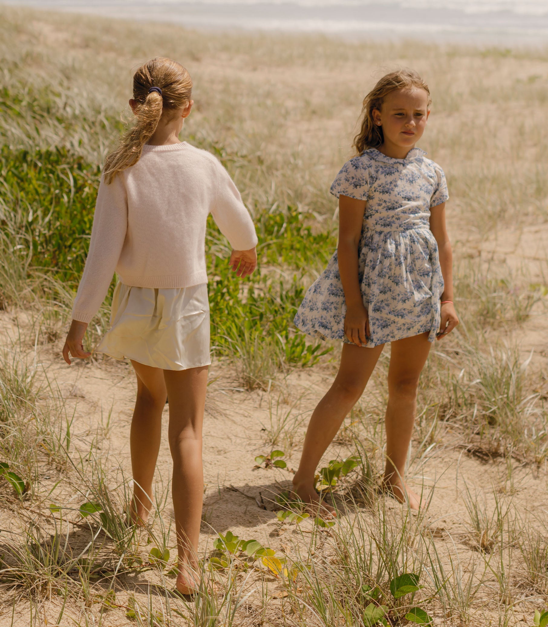 DÔEN Kids Dua Dress - Bleu Rosier Floral