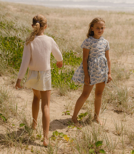 DÔEN Kids Dua Dress - Bleu Rosier Floral