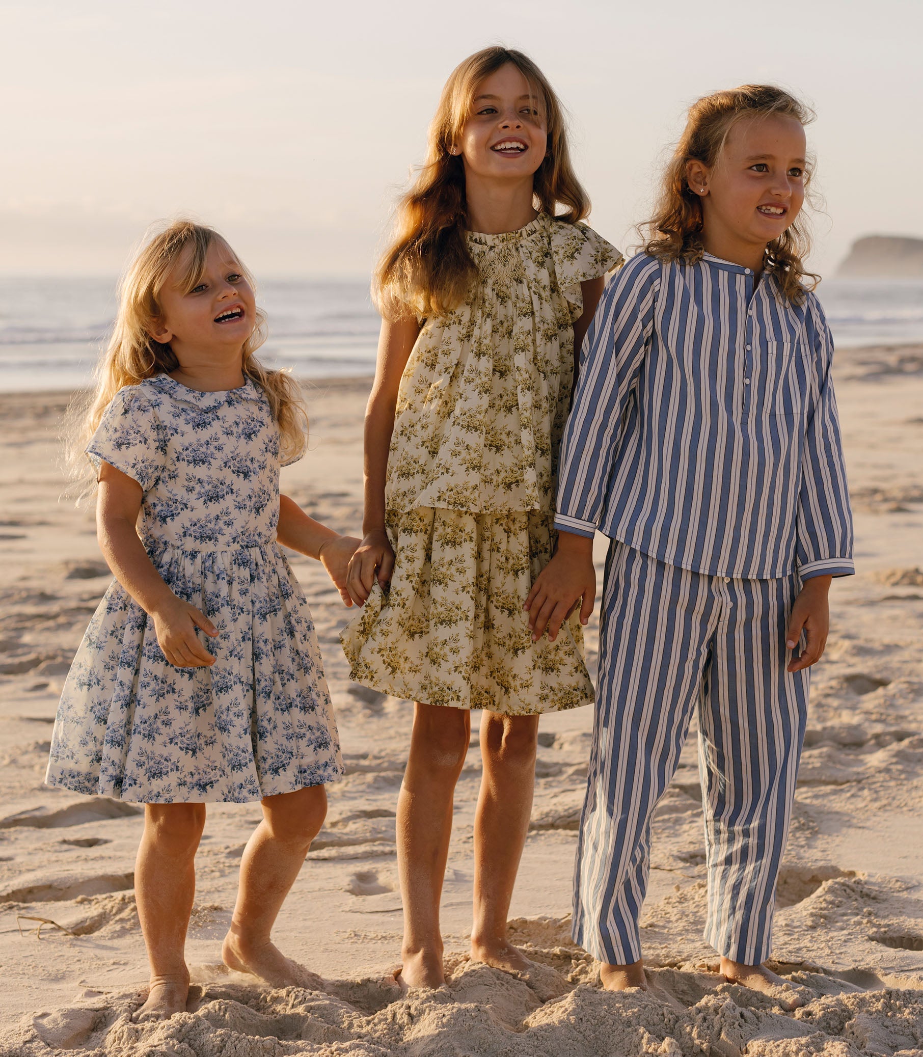 DÔEN Kids Dua Dress - Bleu Rosier Floral