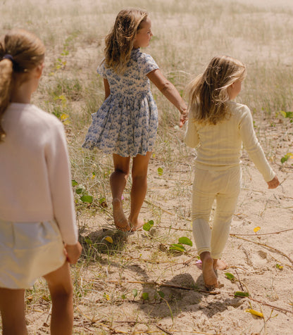 DÔEN Kids Dua Dress - Bleu Rosier Floral