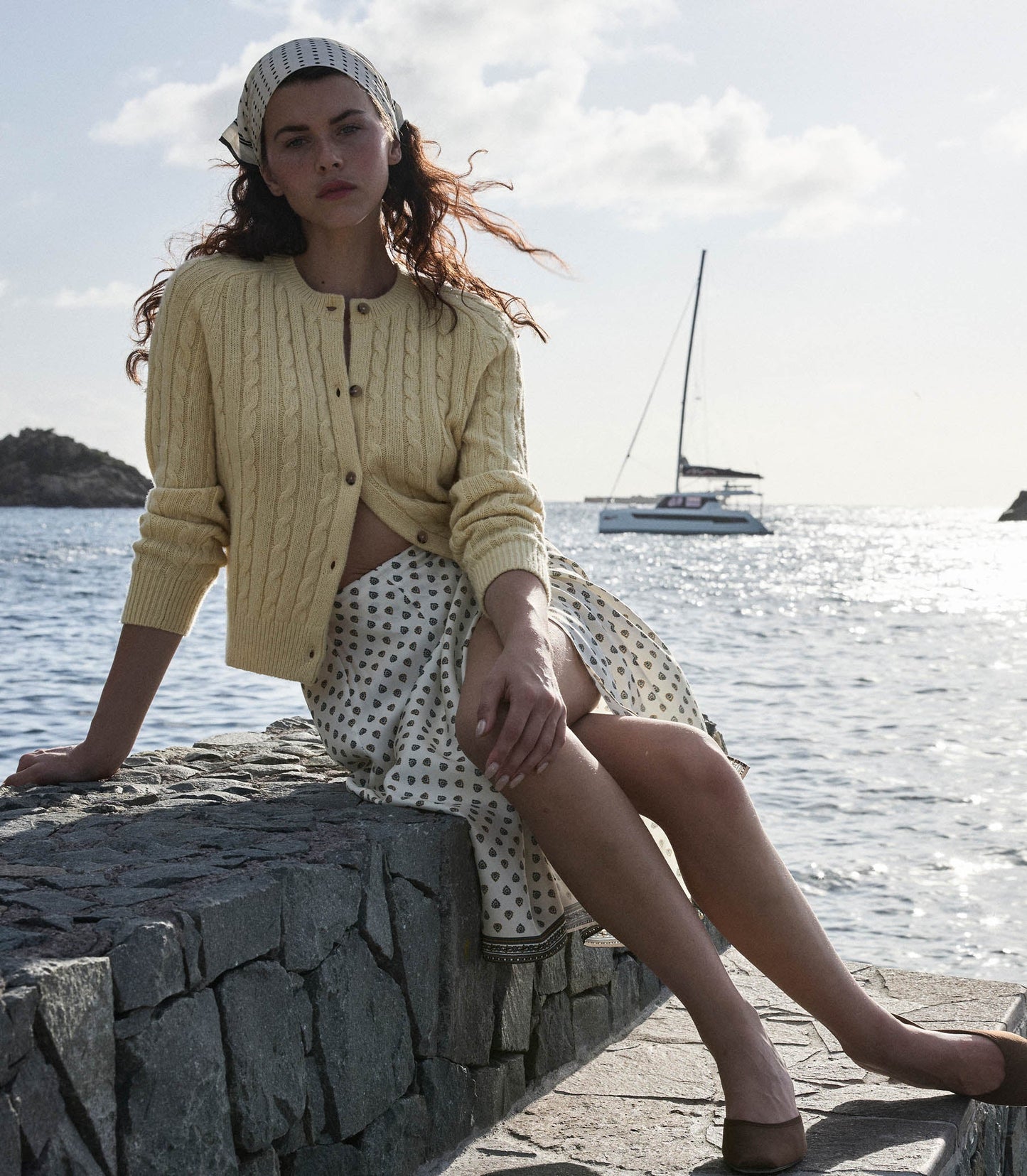 DÔEN Women Penrose Cardigan - Lemon Chiffon