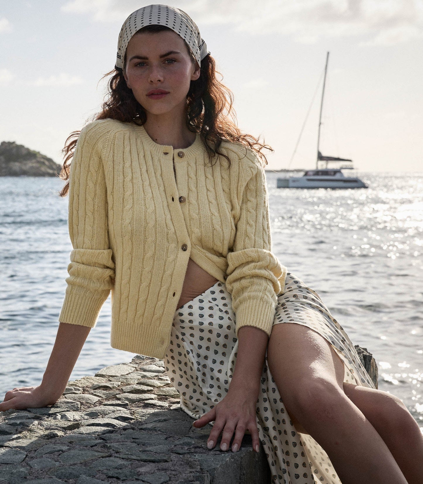 DÔEN Women Penrose Cardigan - Lemon Chiffon