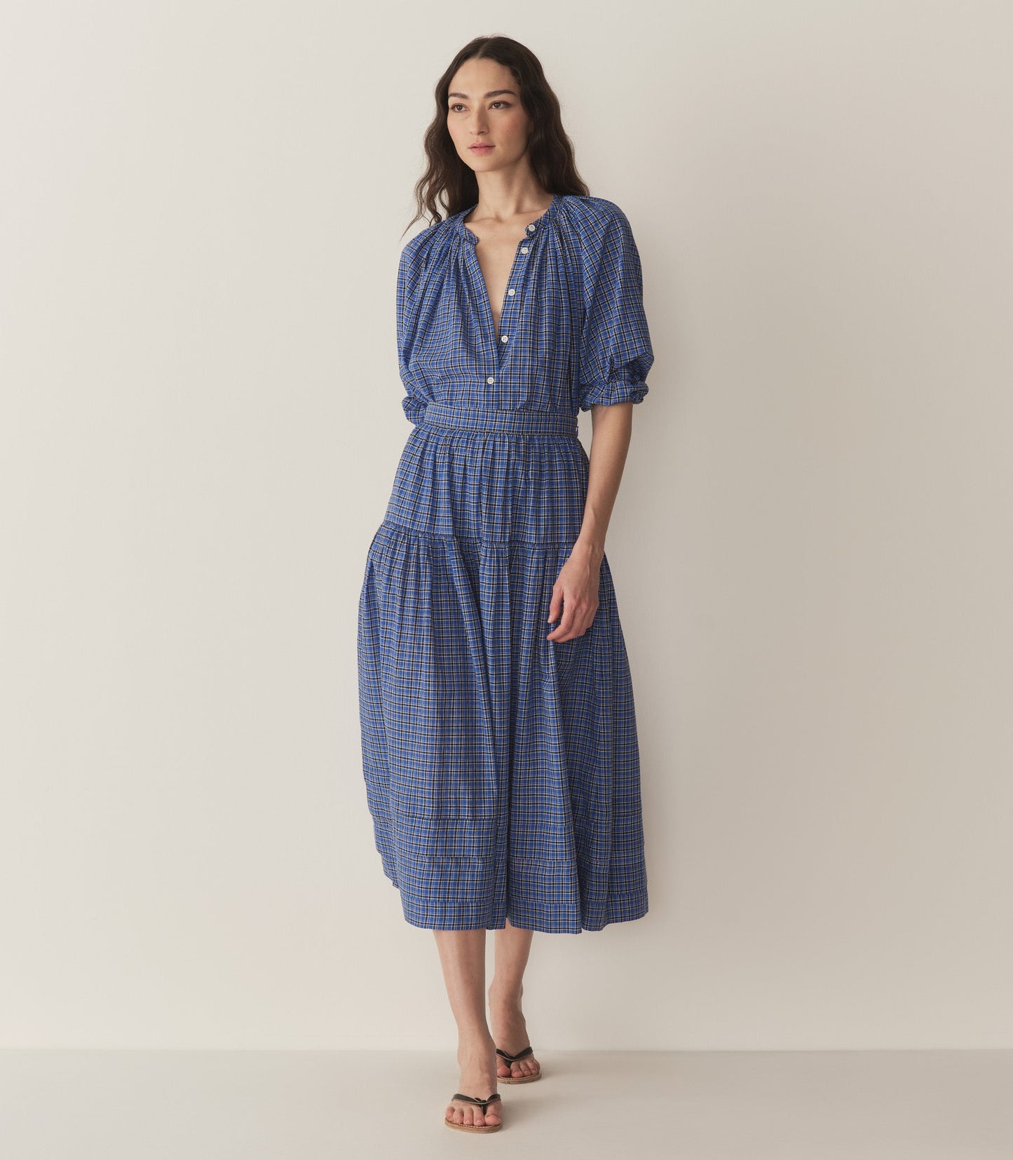 DÔEN Women Sebastiane Skirt - Cassis Check