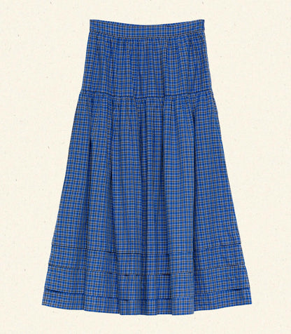 DÔEN Women Sebastiane Skirt - Cassis Check