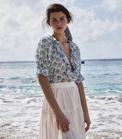 DÔEN Women Henri Top - Bleu Rosier Floral