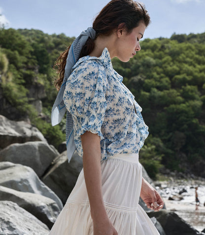 DÔEN Women Henri Top - Bleu Rosier Floral