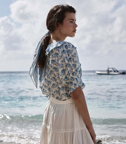 DÔEN Women Henri Top - Bleu Rosier Floral