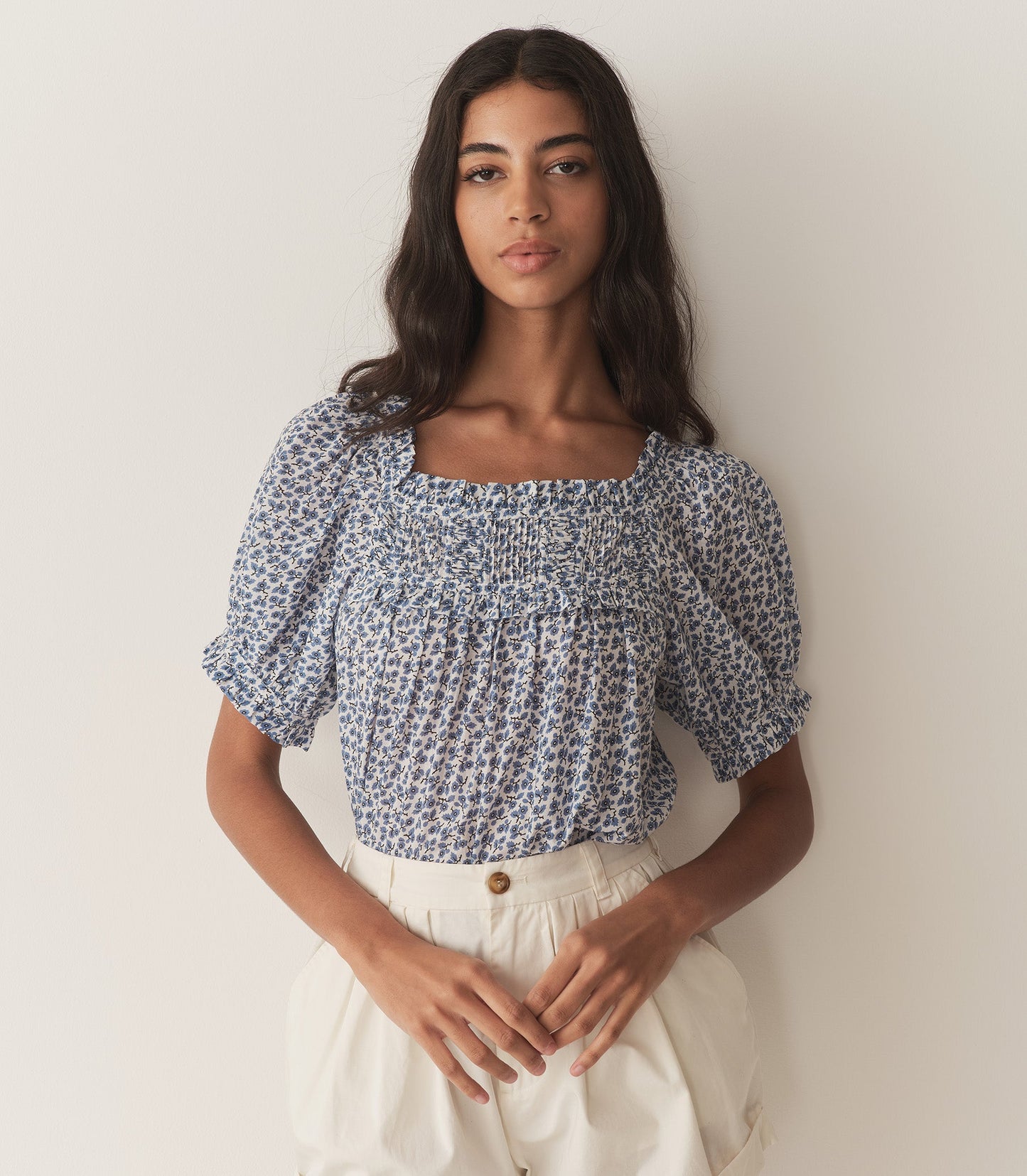 DÔEN Women Frances Top - Cornflower Hillside Bloom