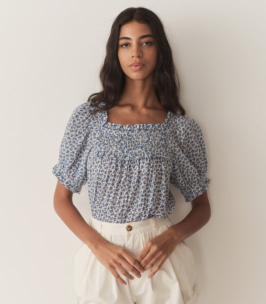 DÔEN Women Frances Top - Cornflower Hillside Bloom