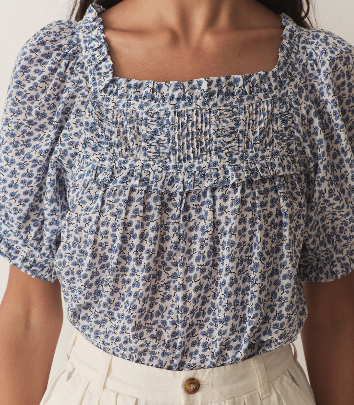 DÔEN Women Frances Top - Cornflower Hillside Bloom