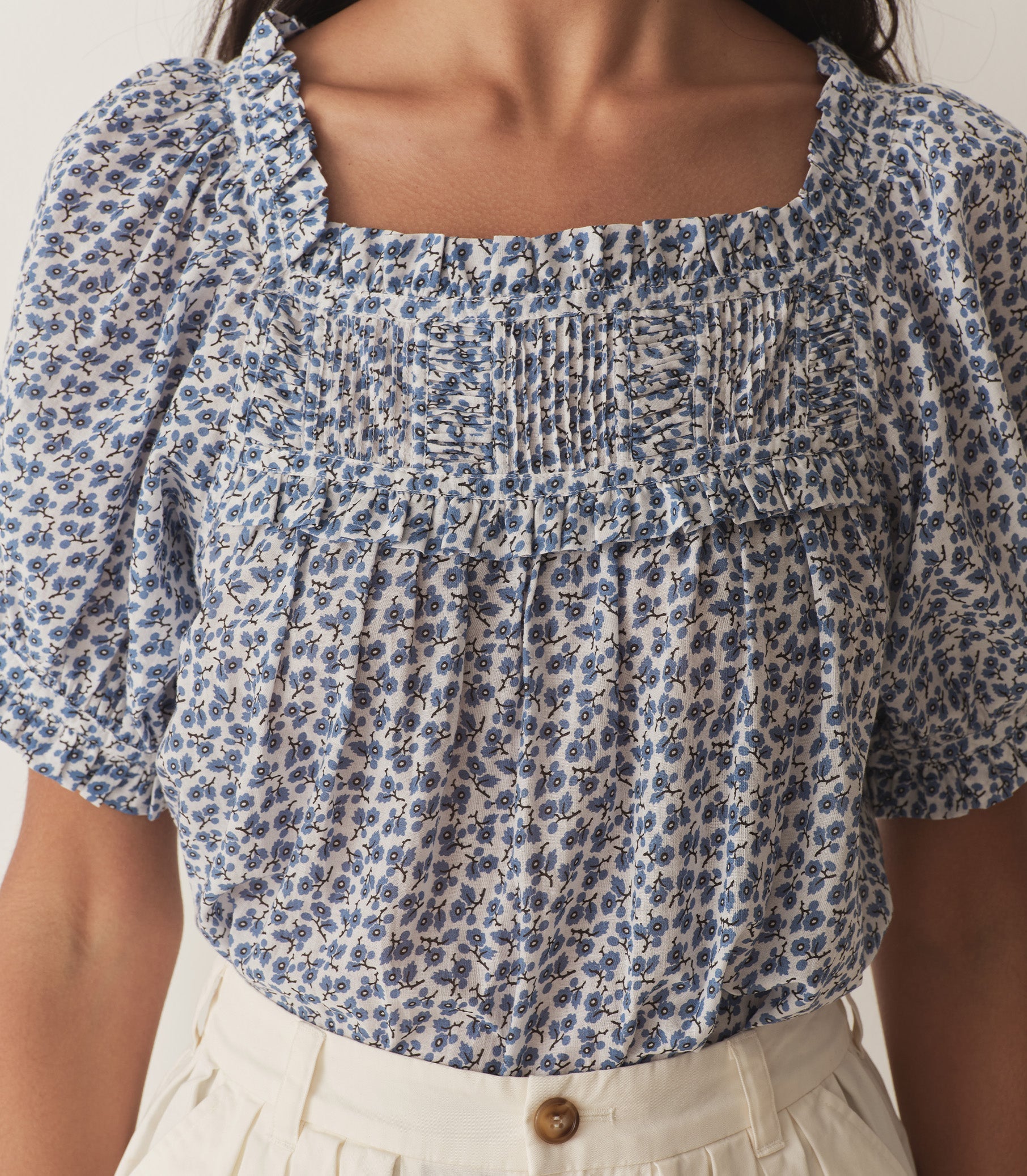 DÔEN Women Frances Top - Cornflower Hillside Bloom